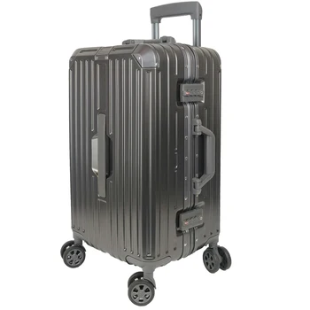 Unisex Professional Wholesale Aluminum Trolley Case Portable 21/25/29 inches Suitcase Luggage Lock Universal Wheel Airplane