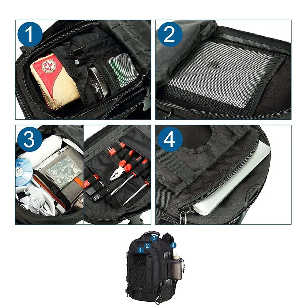 FREE SAMPLE Men's Backpack High Capacity Training Backpack Walking Expandable Backpack