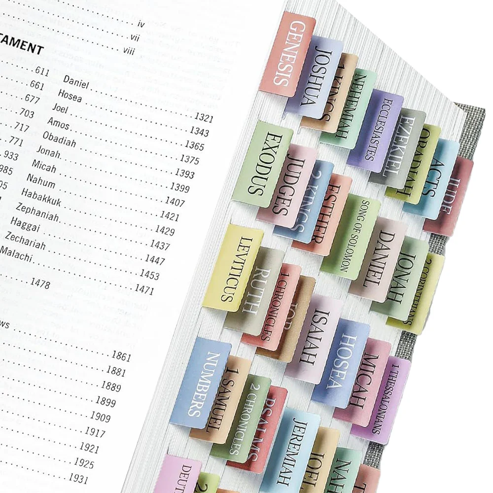 Bible Tabs  Popular Custom Bible Index Tags/ Bible Classification Stickers Waterproof Bookmark for Old Testment