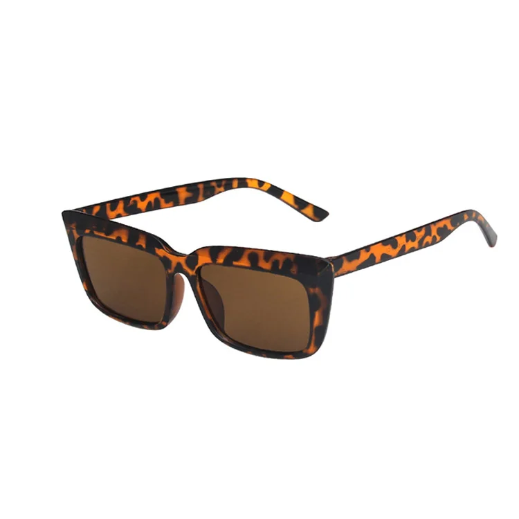 Wholesale Leopard Sexy Men Polygon Small Rectangular Framed Sunglasses