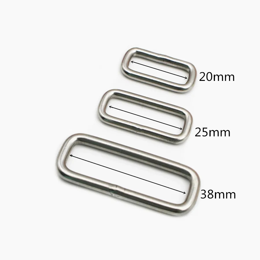 Steel Loop Rings Rectangle Stainless Steel Loop Ring Metal O Ring for Handbag Making ...