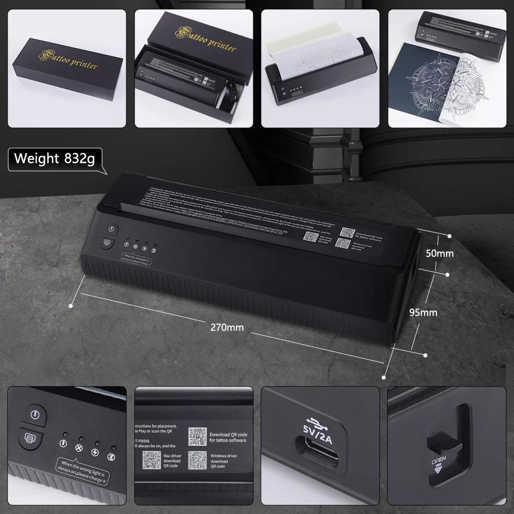 Ambition MHT-P8008 Tattoo printerタトゥーマシン Amazon.com: Dragoart MHT-P8008 Tattoo Stencil Printer