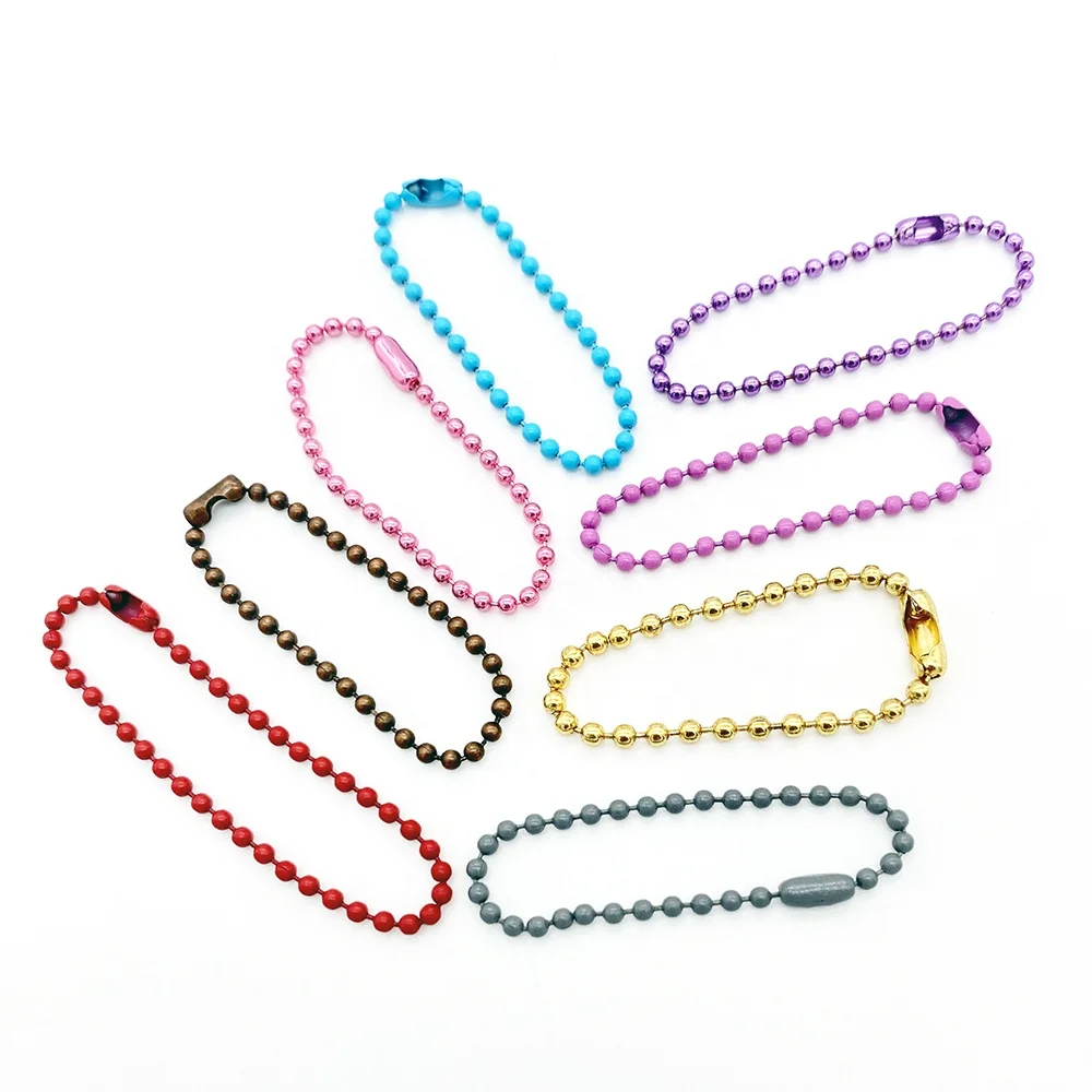 220 Catene Portachiavi A Sfera In 11 Colori – 10 Cm – Accessori Per Creazione Gioielli E Artigianato Fai Da Te