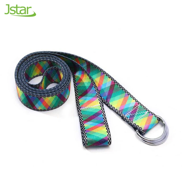 
 Jstar высокое качество Спорт Прочный хлопок нейлон растяжка Йога ремень  