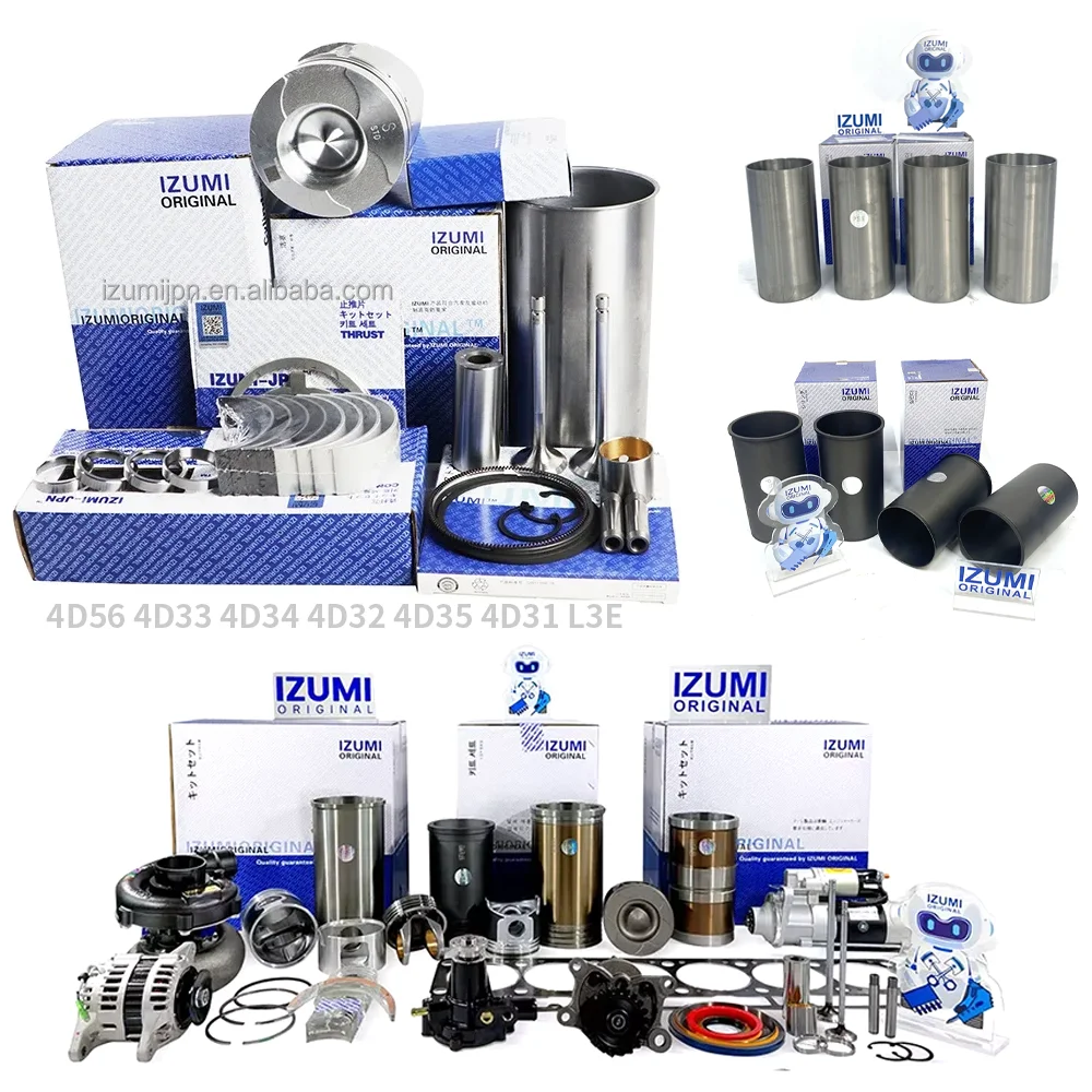 IZUMI ORIGINAL 4D56 4D33 4D34 4D32 4D35 4D31 L3E Overhaul Engine Spare Parts Rebuild Liner Kit for MITSUBISHI