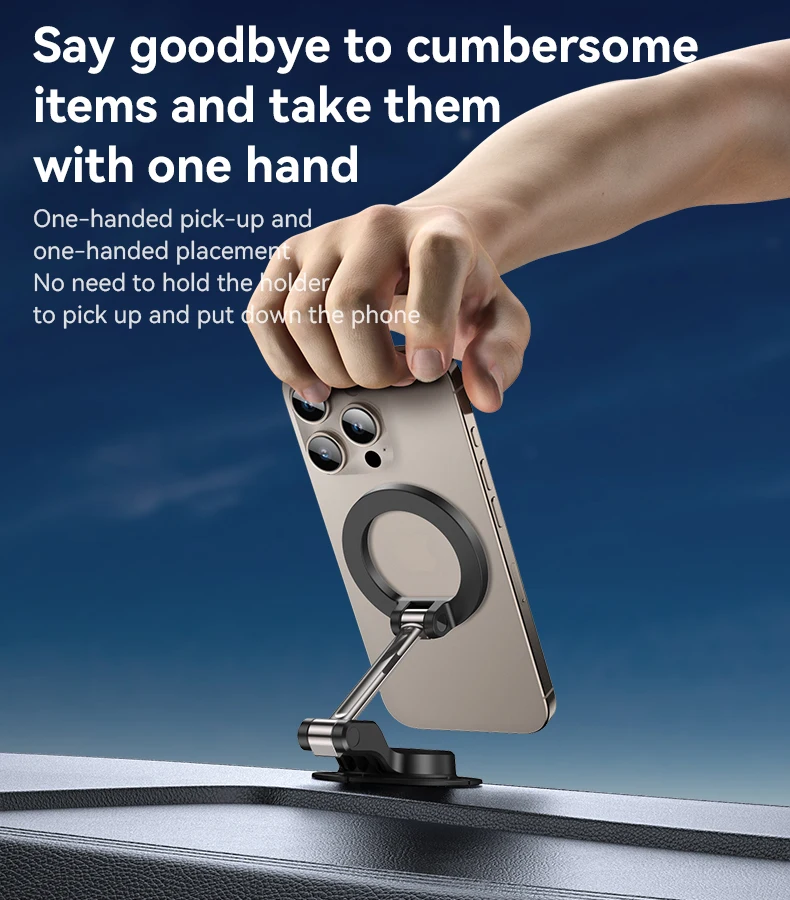 Yesido C218 360 Two-axis Rotation Strong Adhesion One-handed Access Rotate Magnetic Phone Holder