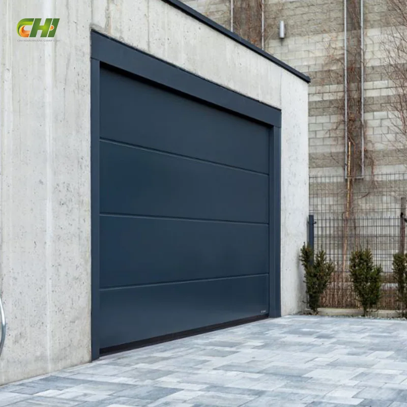 European Style Custom Design Automatic Sectional Garage Doors  9x8 9x7 PU Foam Insulated Panel Garage Door for Sale