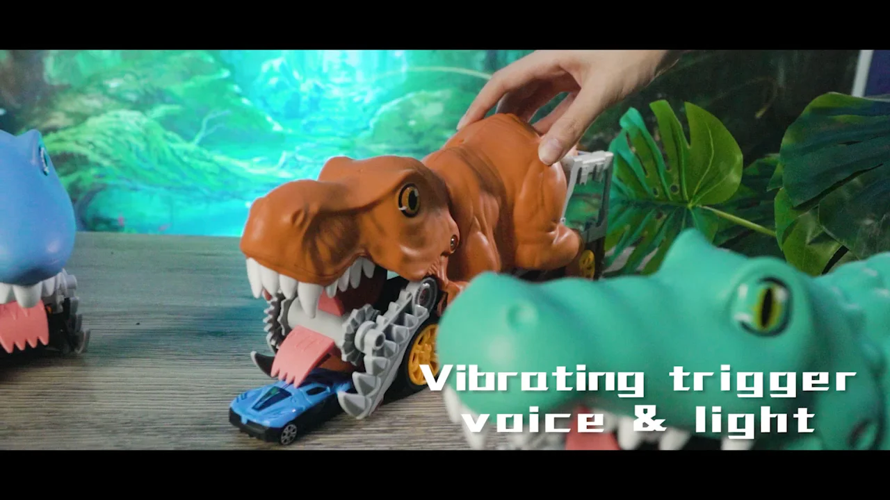 2022 New Arrivals Alloy Car Catapult Toy Dinosaur Crocodile Shark