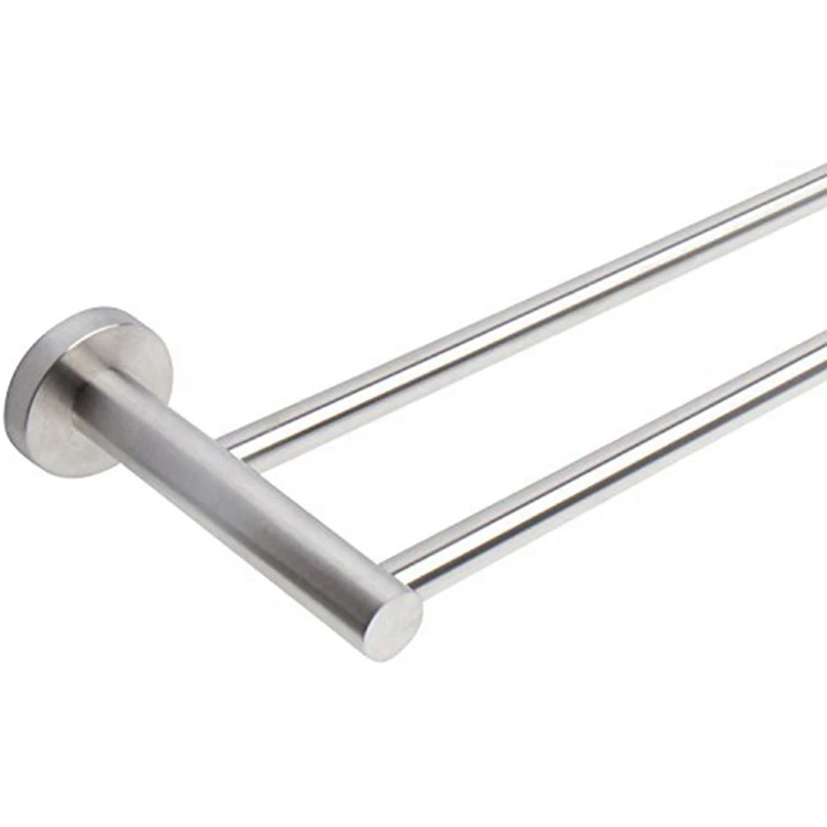 Ванная комната двойная вешалка для полотенец держатель Матовый никель отделка 24 дюймов 304 из нержавеющей стали настенное крепление для душа организации полка