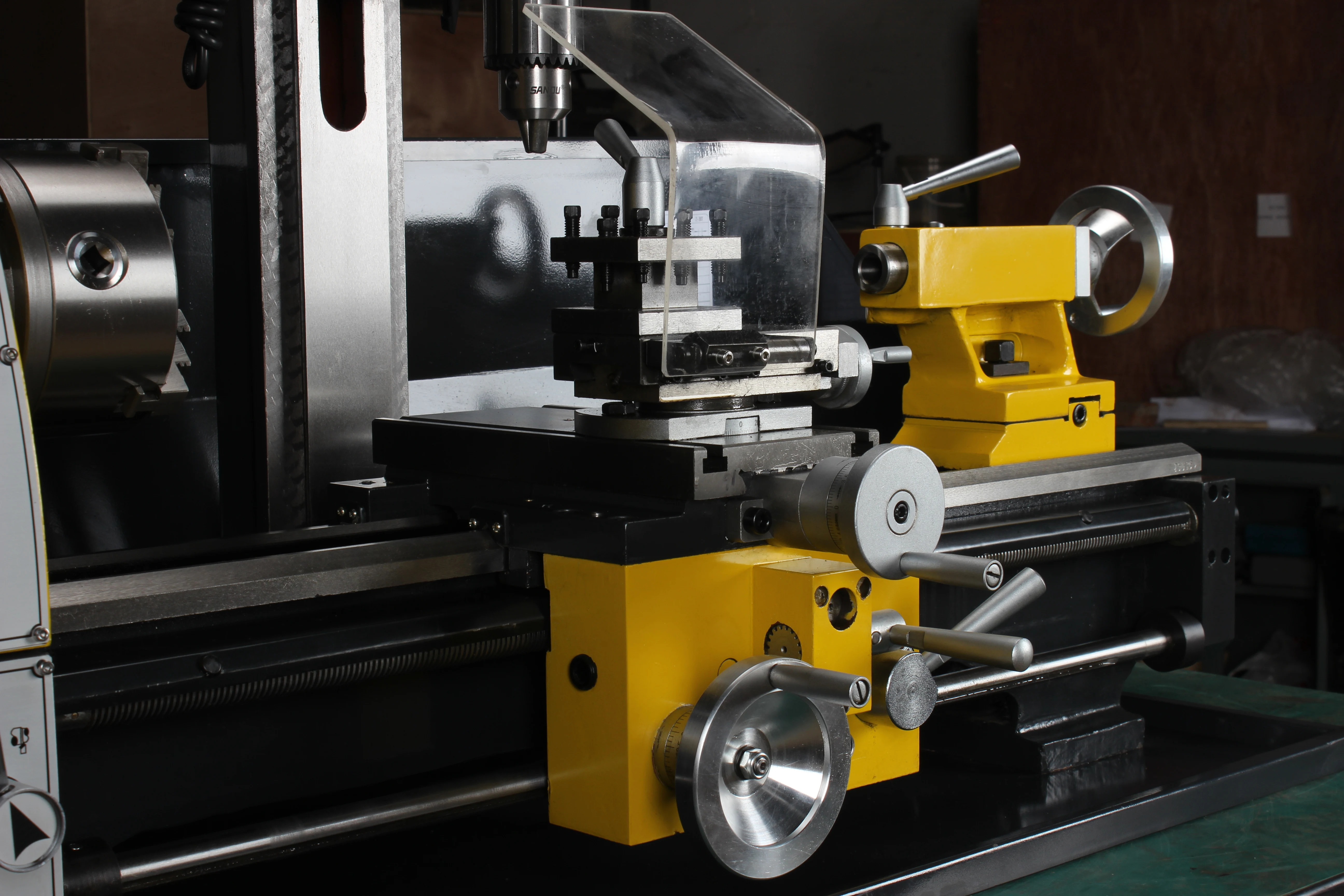 JY290VF Combination Lathe Universal Turning Cutting Drilling Milling Manual Mini Lathe Combo Lathe