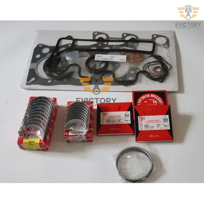 For Isuzu 3LD1 Crankshaft with Overhaul Rebuild Kit Gasket Ring Bearing