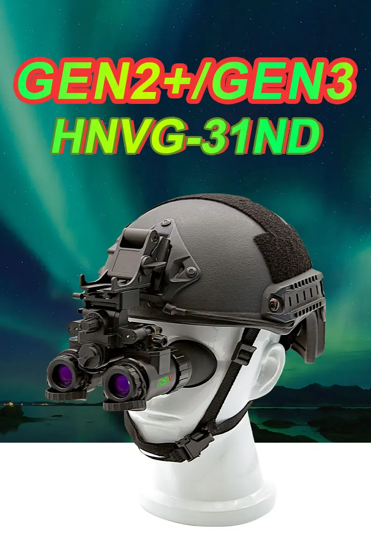 Cheap Gen2+ Gen3 Ir Illuminator Dual Tube Helmet Night Vision Goggles ...