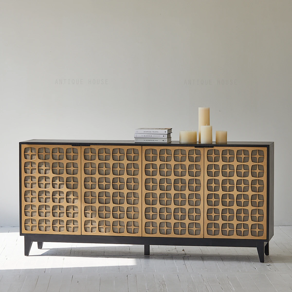 Living Room Dining Room Steel Birch Solid Wood Vintage Modern Sideboard Cabinet Luxury Sideboards  Kitchen Cabinets
