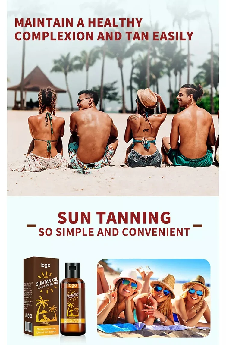 Private Label Wheatish Bronzed Suntan Oil Body Self Dark Skin