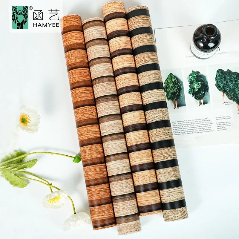 45cm*10m 3d wall sticker self-adhesive pvc wooden grain wallpaper wall wallpaper for cabinets