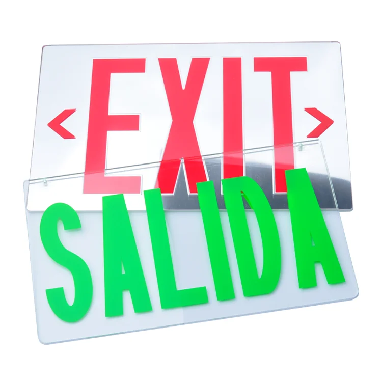 Custom Security Display Boards Fire Safety Emergency Acrylic Exit Sign