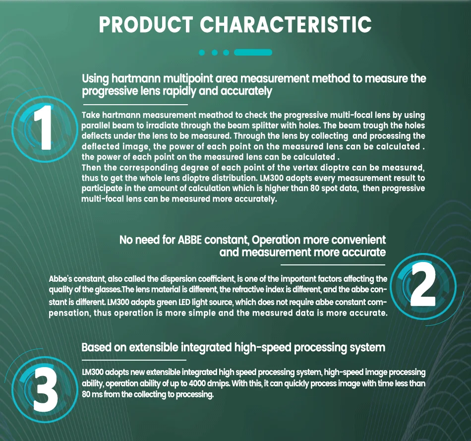 Digital Auto LM-300 Lens Meter 7 Inch Touch Screen Uv Pd Printing Focimeter Lensometer