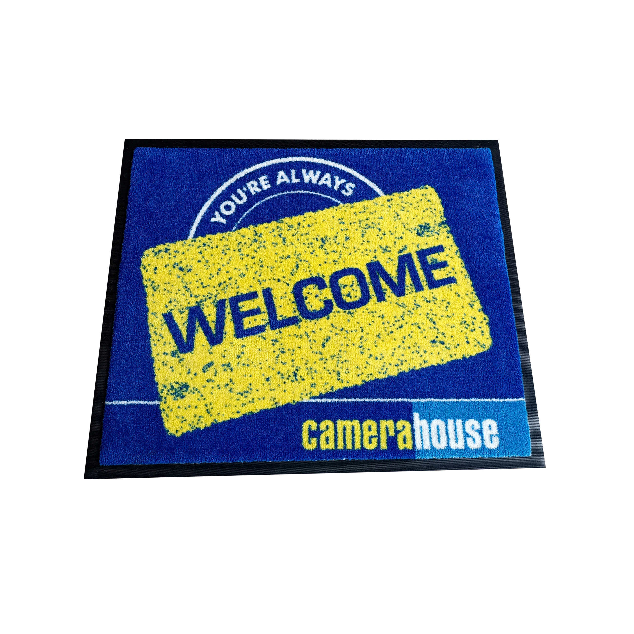 Machine Washable Nitrile Rubber Backed Loop Cut Pile White Blank Polyester Entrance Door Mat for Sublimation Printing