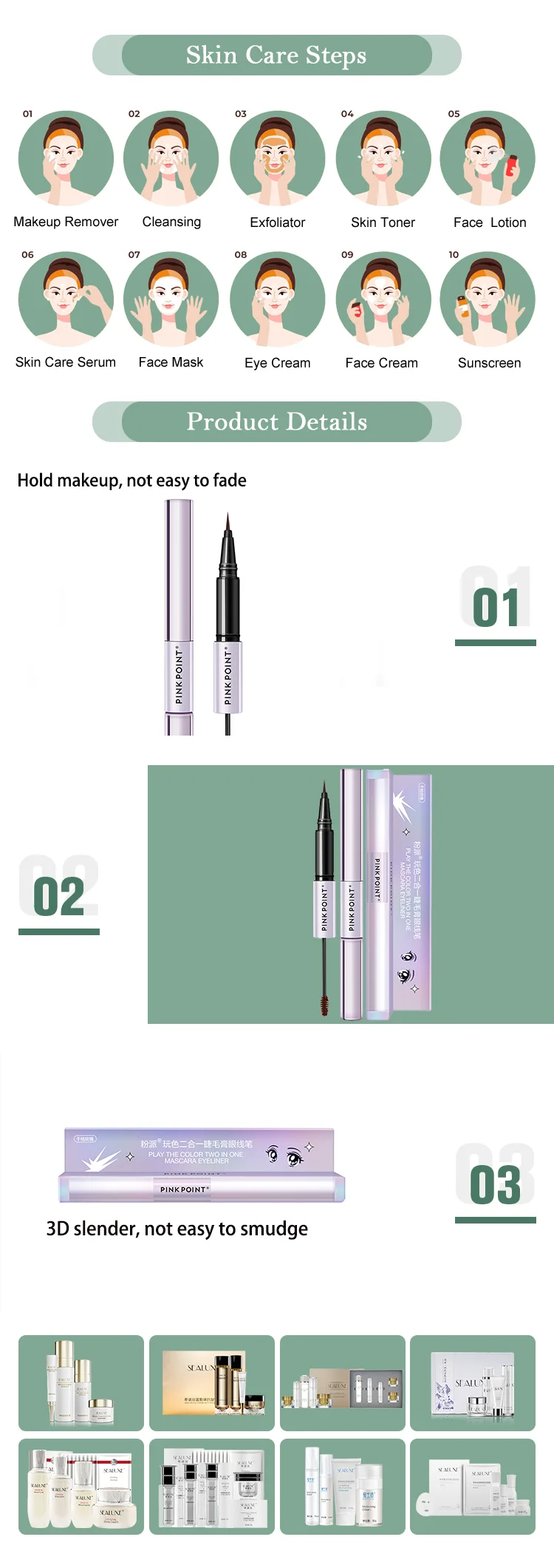 Long-Lasting 2.4g Black Brown Water Proof Liquid Eyeliner Pencil Eyelash Glue Pen In One supplier