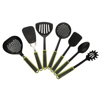 Black 6-Piece Nylon Kitchen Utensils Multifunction Shovel Spoon