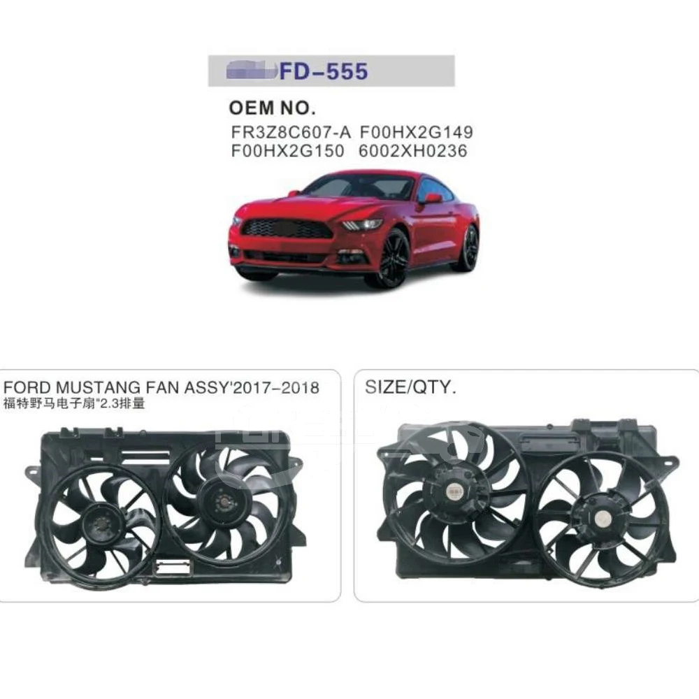 For Mustang GT Accessories FR3Z8C607B FR338C607BE Radiator Electric Ra... — 3