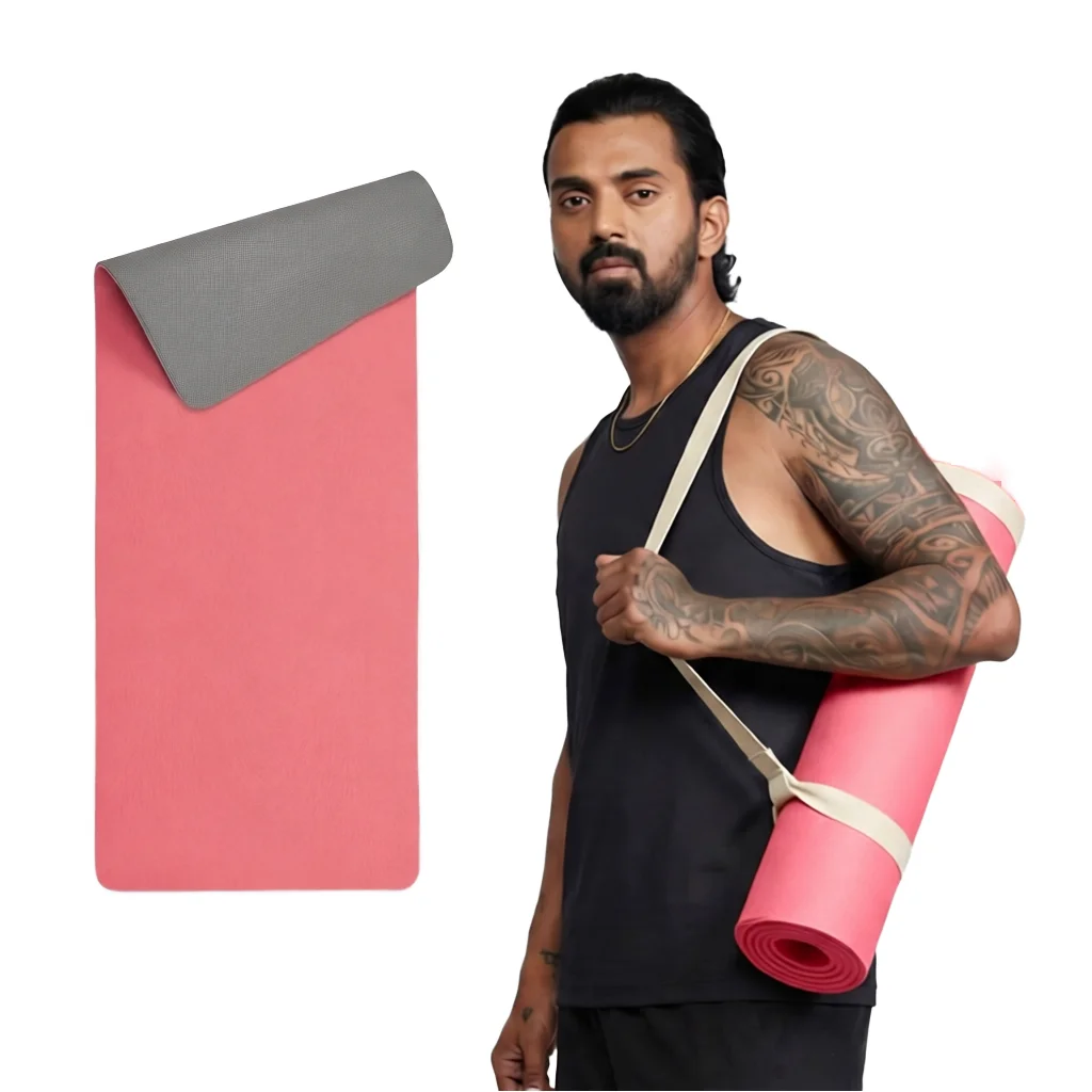 Bstar Custom TPE Yoga Mat with Carrying Strap 6mm Thick Waterproof & Non-Slip Eco-Friendly Extra Thick