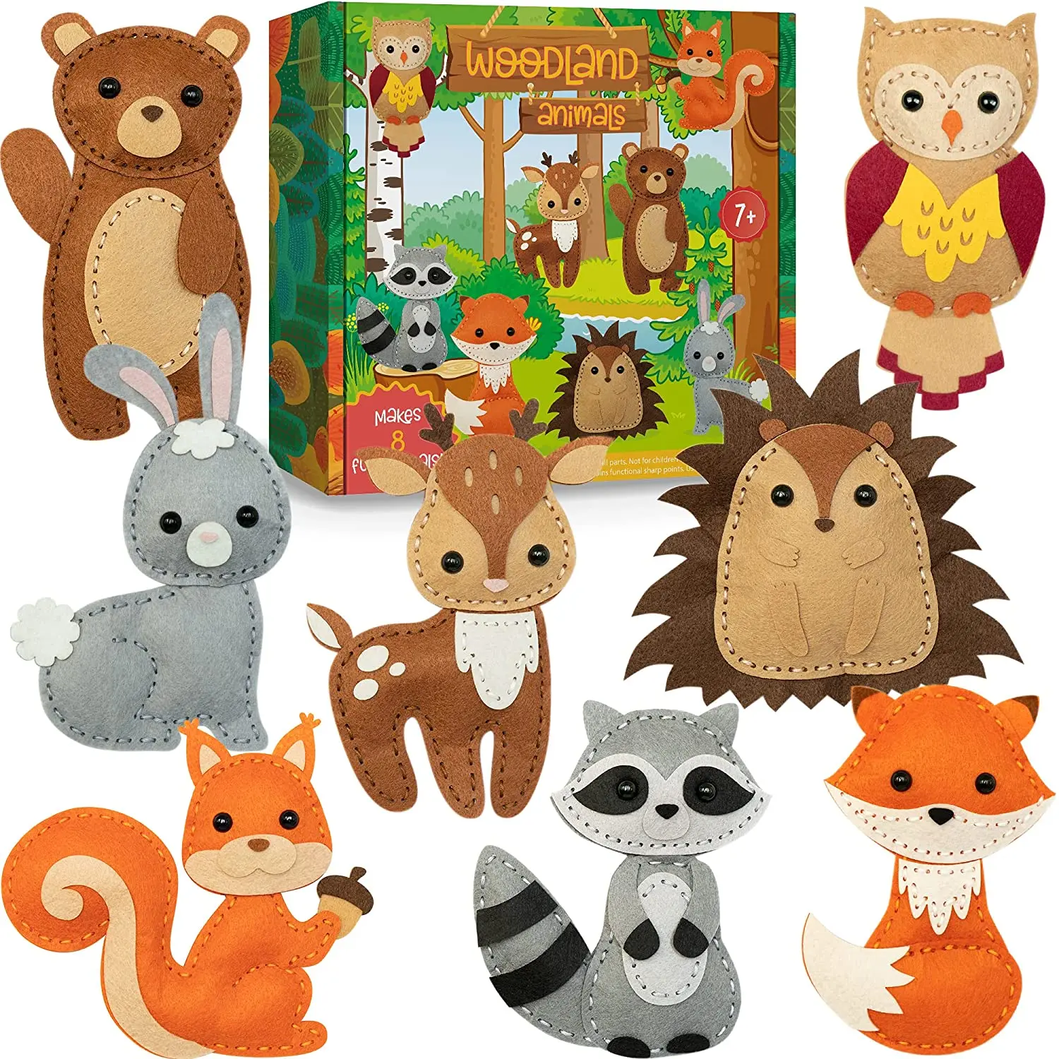Kit De Costura De Fieltro Para Niños – 14 Animales Polares Con Agujas Seguras, Manualidades Educativas