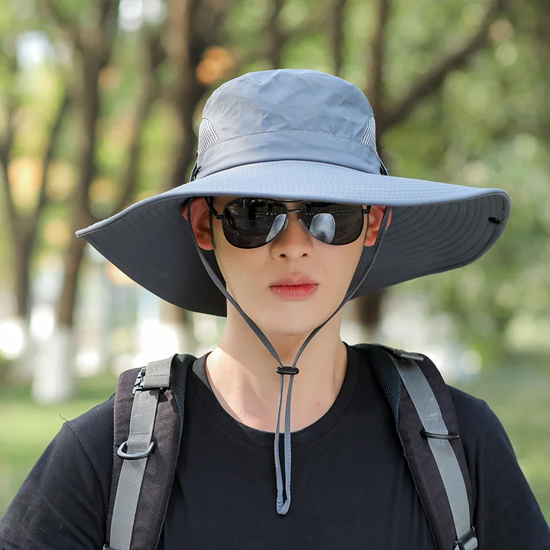 Summer sunshade outdoor fishing cap hat sunscreen UV protection breathable bucket hat