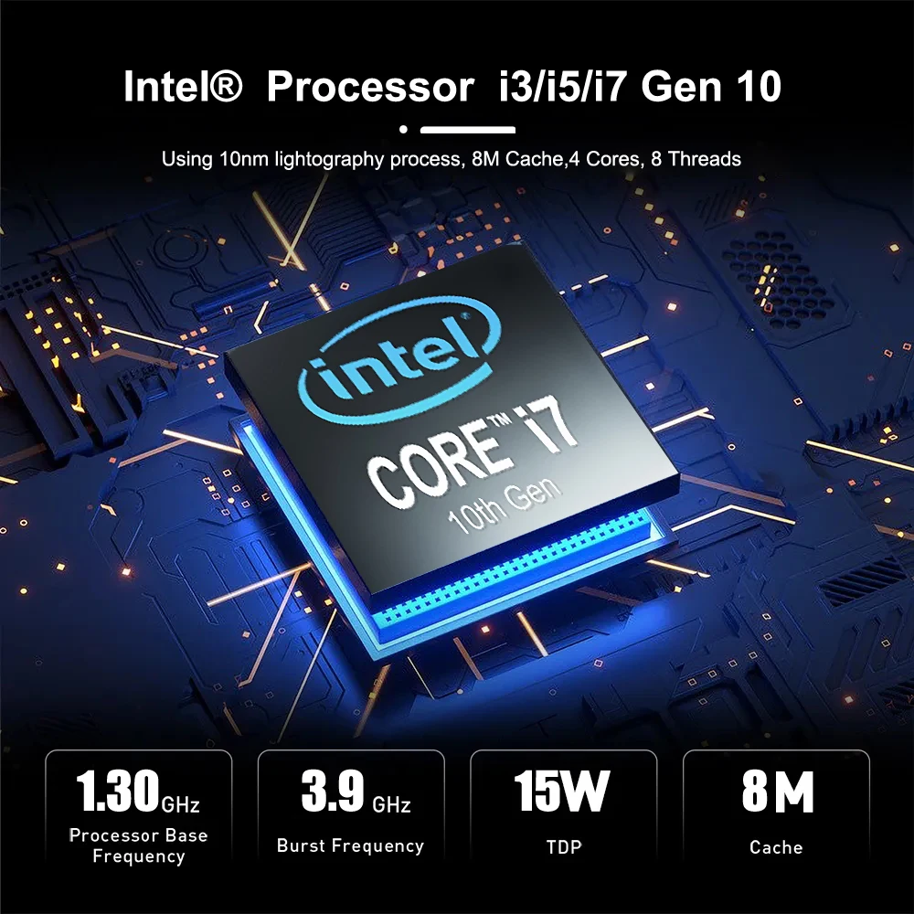 10th Gen 11th Gen I5 1035g7 I7 1165g7 Ddr4 8gb 256gb Ssd Mini Pc Gaming ...