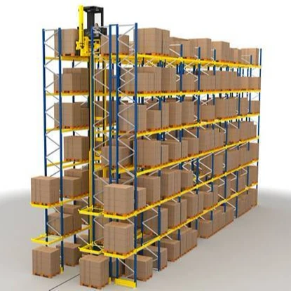 Очень узкие стеллажи для поддонов экономия ширины прохода вилочного