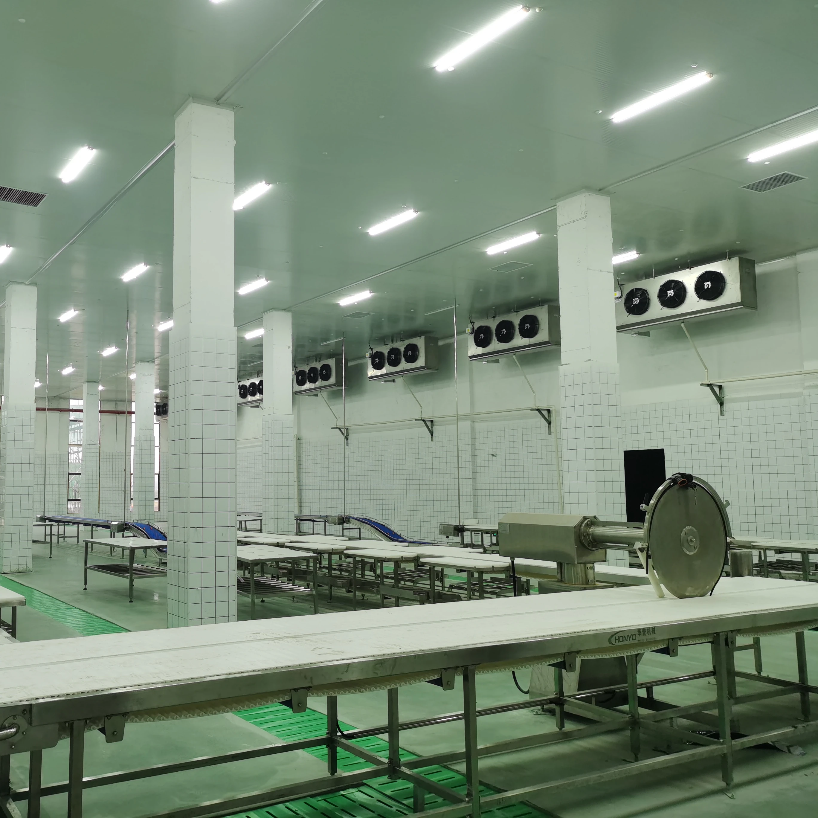 Meat slaughterhouse equipment PVC conveyor belts for cutting and packaging lines
