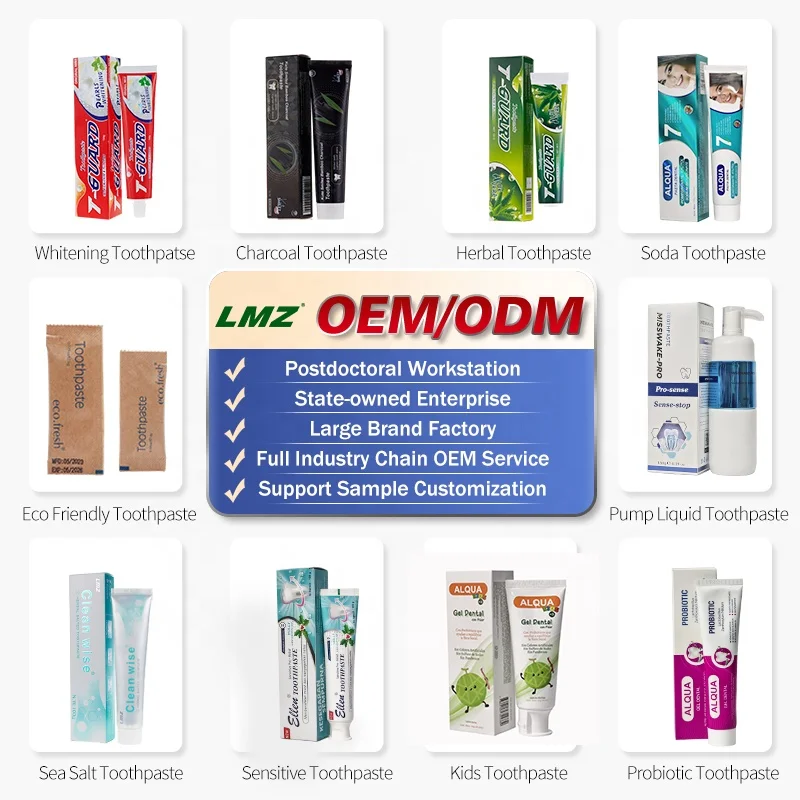 Wholesale Custom Private Label Cheap Tooth Whitening Fluoride Mint Flavor Toothpaste
