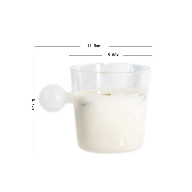 Factory Espresso Cups Home Glass Ball Handle Gourd Coffee Cup Tea Water Cup Saucer Steak Juice Bucket Table Decor
