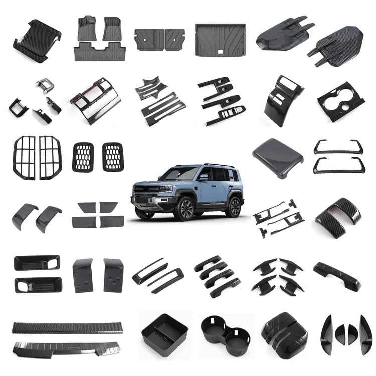 Accessories for BYD Denza B5 FangChengBao Leopard 5 Decoration Modified Carbon Fiber Pattern Car Interior Exterior Accessory