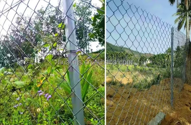 Galvanized Chain Link Temporary Fence Panels with Cross Tubes & Removable Barricades 2.5mm Wire Mesh for Events & Sports Fields