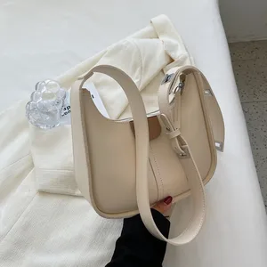 Bucket Type Designer Shoulder Bags Pure Color Wholesale Women Handbags Pu Leather Designer Handbag Wholesale