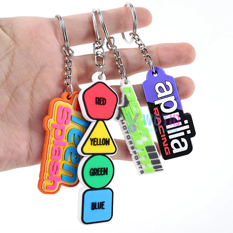 Customizable Soft PVC Key Chains Personalized 2D 3D Logo Keychains Business & Personal Gift Soft Rubber Promotional Carabiners
