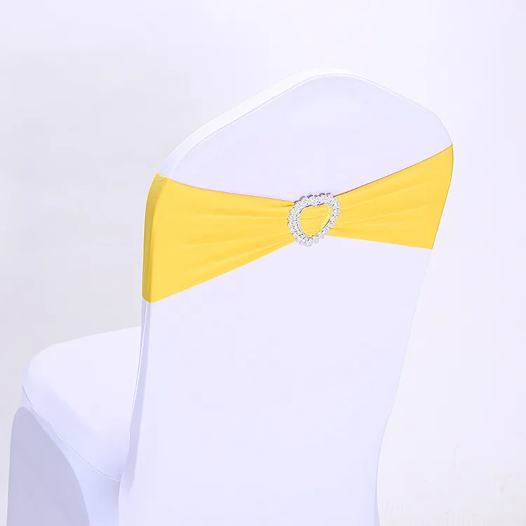 Yellow spandex chair sashes Clearance