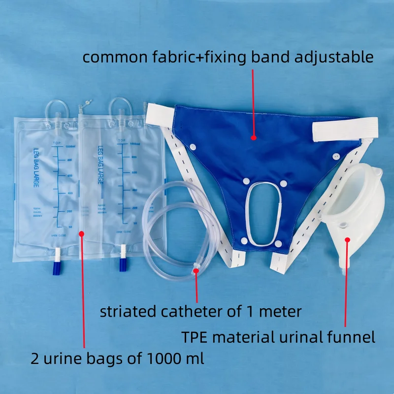 TPE Urinal Collector Urinary Bag for Male and Female Catheter Urine Drainage Bag Urine Collection Bag Set