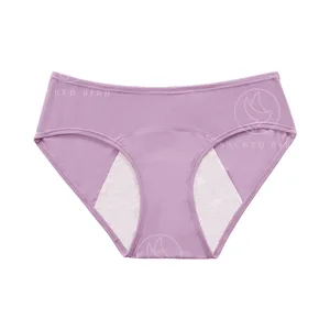 Breathable Cotton Three-Layer Low-Waist Plus Size Underwear for Women Leak-Proof Crotch Pants Everyday Style Plain Dyed Waist