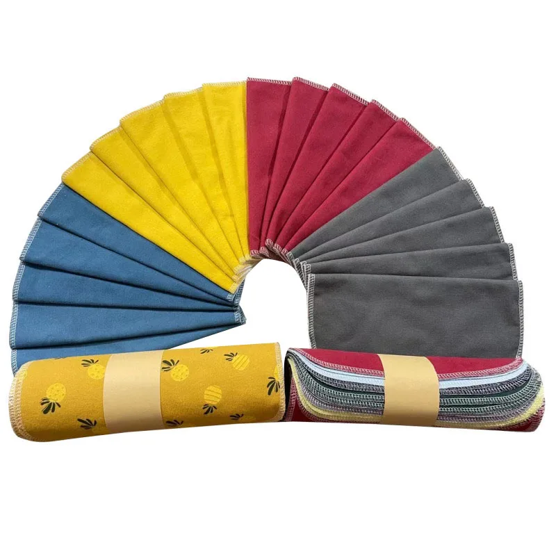 Factory Price Eco Friendly Paperless Organic Cotton Cleaning Cloth Washable Tea Napkins Kitchen