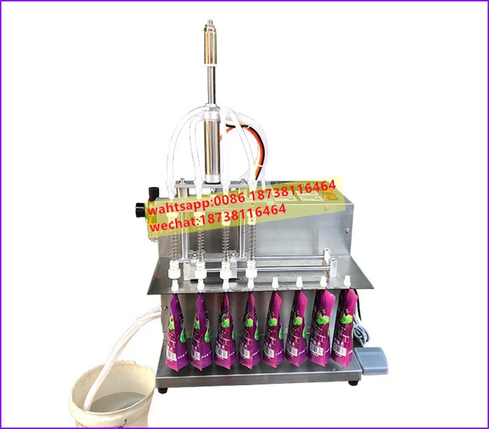 No Bubbles Insert Type Spout Pouch Liquid Filling and Capping Machine Mango Orange Juice Stand up Pouch Filler and Sealer