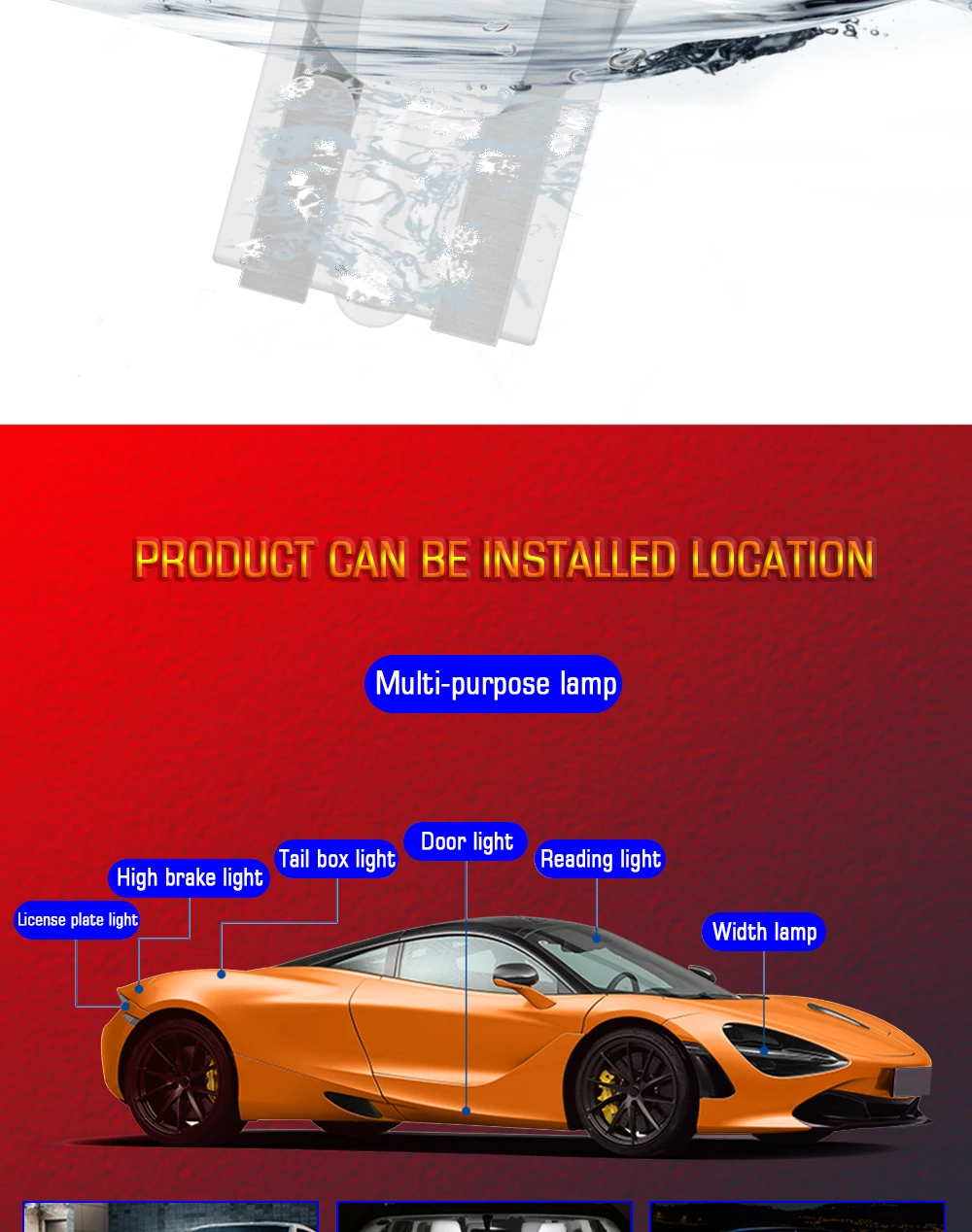 TECH-KING Newest 12V 24V W5W Led T10 Car Light COB Glass 6000K White Yellow Auto License Plate Lamp Dome Light Reading DRL Bulb