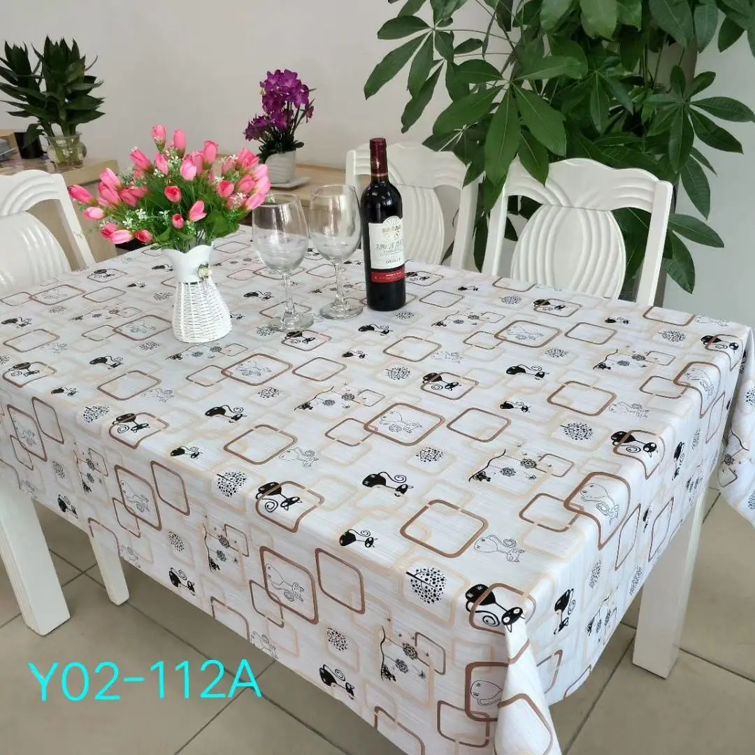 New Design Office Pvc Table Cloths With Oilcloth Fabric Printed
