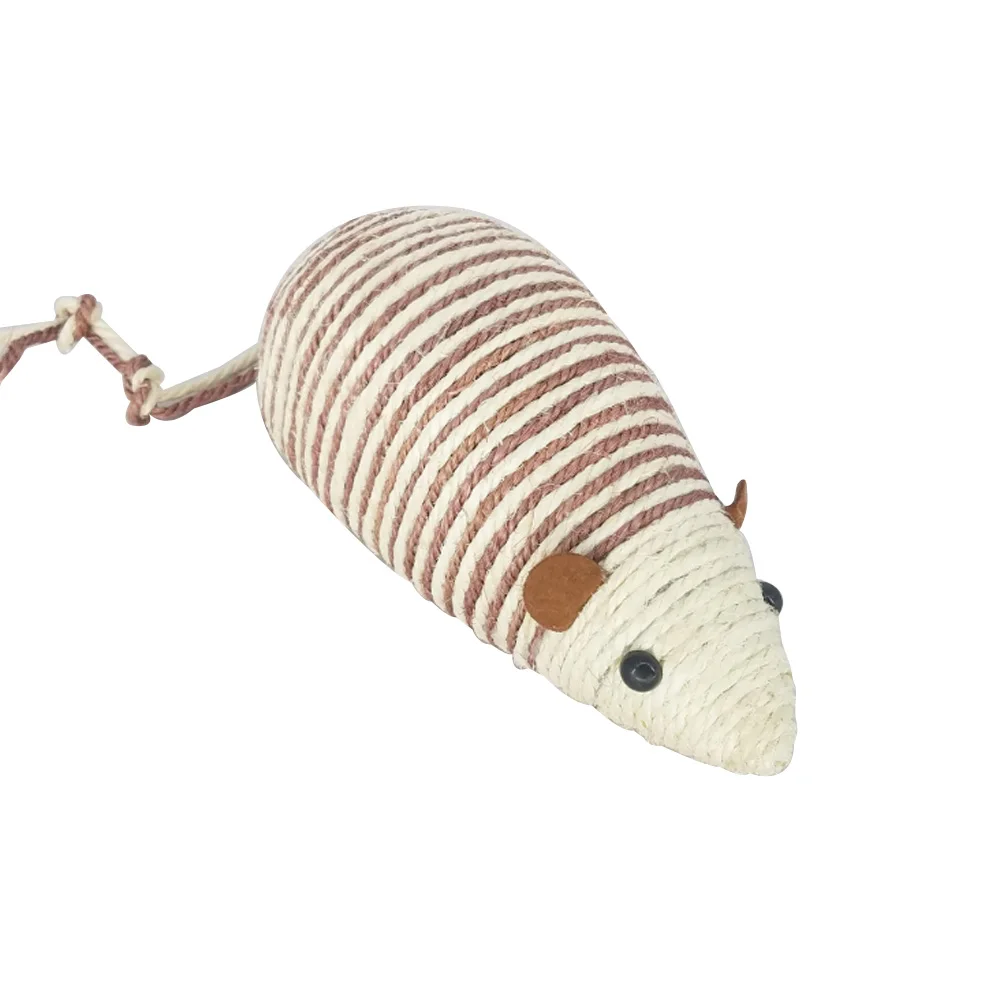 sisal mouse cat toy