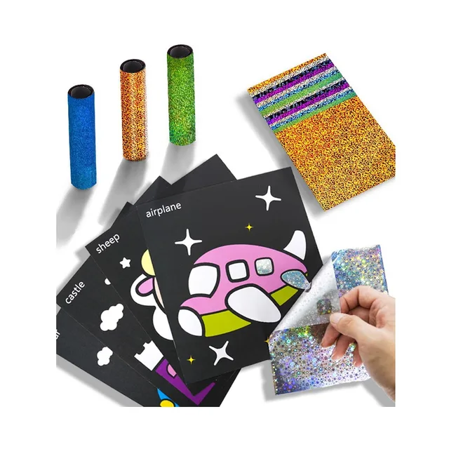 Kids' DIY glitter transfer foil painting sticker art kit