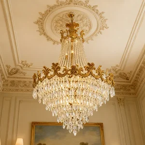 Custom Living Room Dining Room Bedroom Luxury Hanging Pendant Lights Luxury Crystal LED Chandelier Luxury