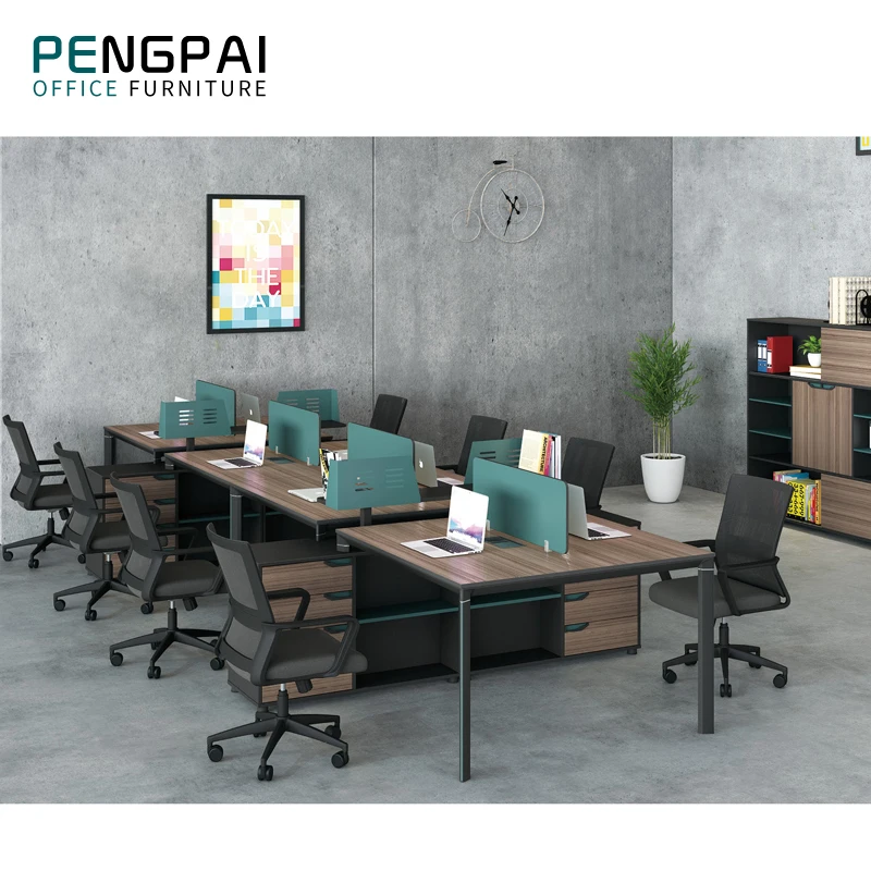
PENGPAI cubicle partition flexible 4 person office desk modern table office furniture 