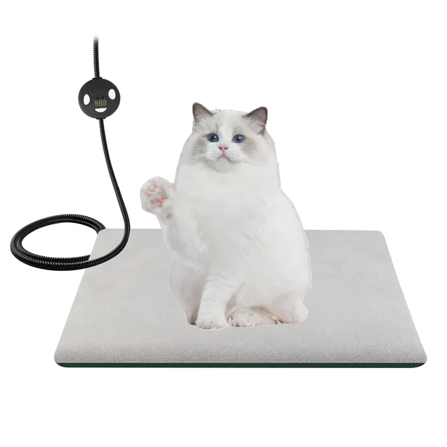 Warmer Heated Pet Mat Adjustable Temperature Dog Cat Heating Pad with Timer Thermostat  Heating Mat