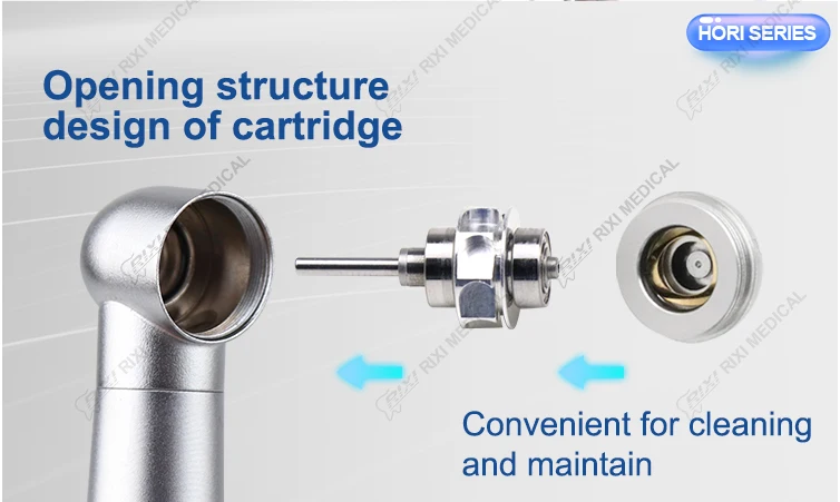 SANDENT Dental High Speed Handpiece – 4 Hole 4 Water Spray Turbine, Autochuck, FG